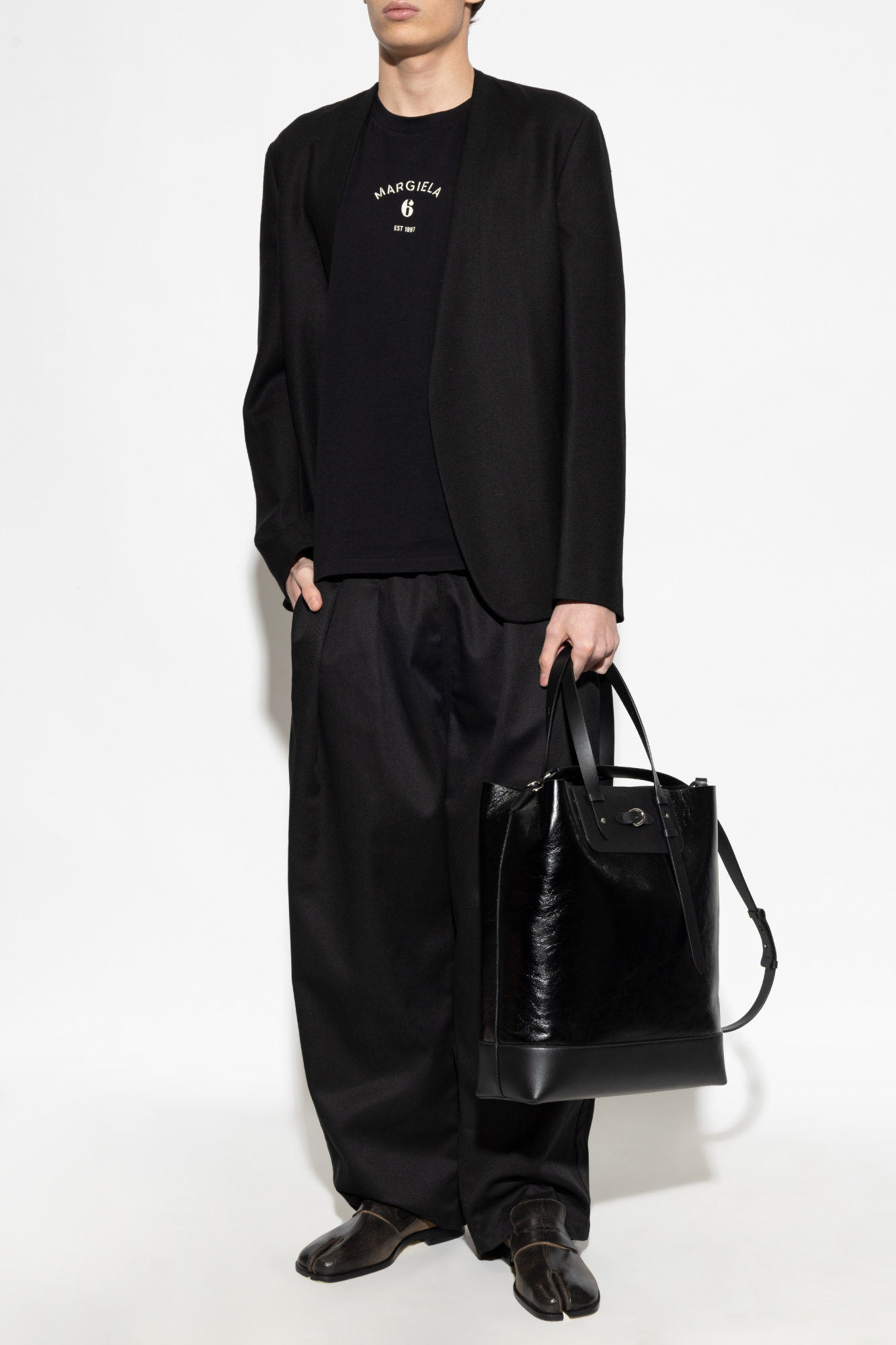 メゾンマルジェラ　黒 スラックス 46 maison margiela Maison Margiela Wide-leg pants | Men's | Vitkac